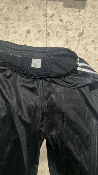 Pantalón Adidas Negro Rayas Blancas