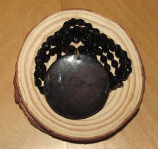 Collar colgante oriental piedra ave faisán peonías