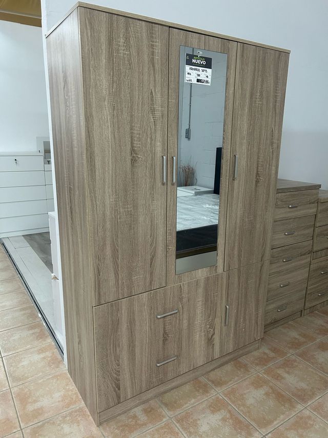 Armario ropero 2, 3 y 4 puertas con espejo NUEVO