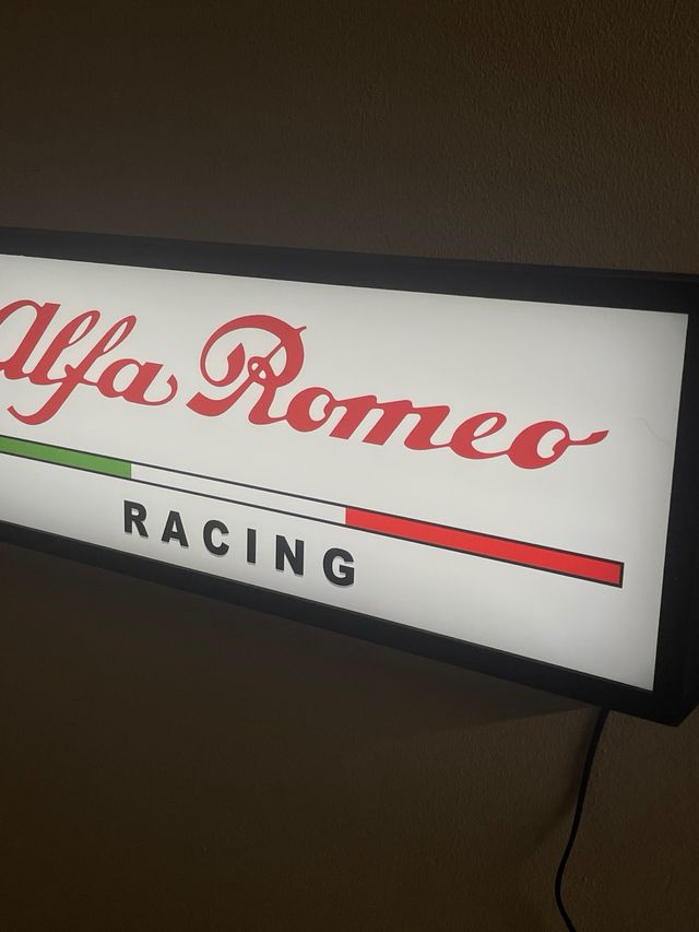 Insegna Luminosa Alfa Romeo Racing