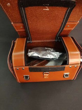 Maleta/Bolso Moto/Scooter Cuero Marrón