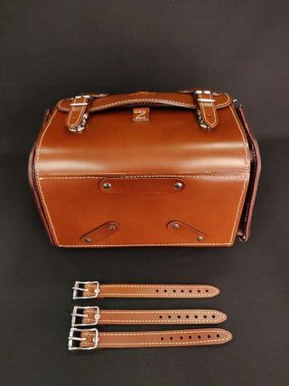 Maleta/Bolso Moto/Scooter Cuero Marrón