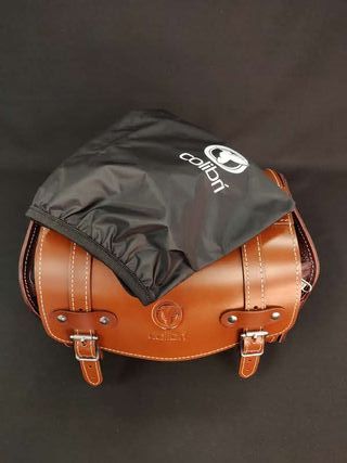 Maleta/Bolso Moto/Scooter Cuero Marrón