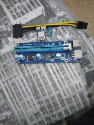 Adaptador Riser PCI-E 1X a 16X tengo muchos más!
