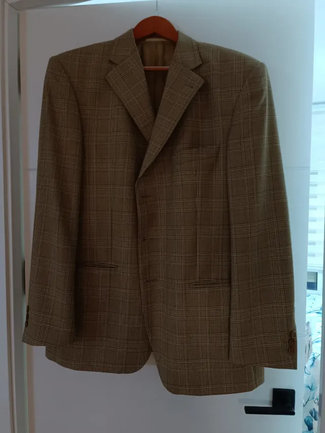 Americana de tweed marrón