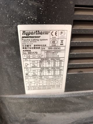 Cortadora Plasma Powermax1000 G3 PRECIO NEGOCIABLE