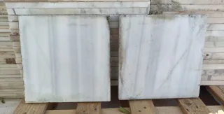 Mármol blanco 25x25 cm lozas suelo