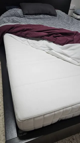 Canapé IKEA MALM 140x200cm + colchón Myrbacka