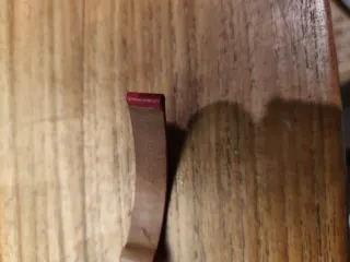 Correa de reloj de piel roja 