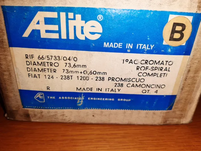 Juego de pistones Seat 124 sobremedida