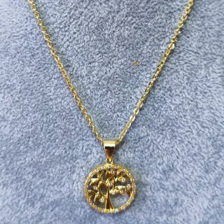 Cadena Dije Árbol de la Vida Oro Laminado 14k