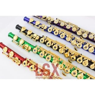 Flauta travesera colores (rojo, azul, verde, negro