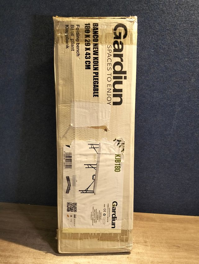 Banco plegable portátil New Koln de 180x28x43 cm