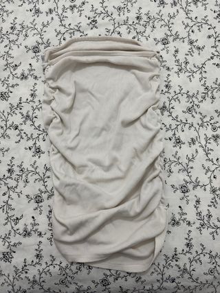 Top blanco acanalado