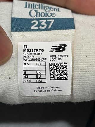 Zapatilla New Balance 237 Azul/Gris