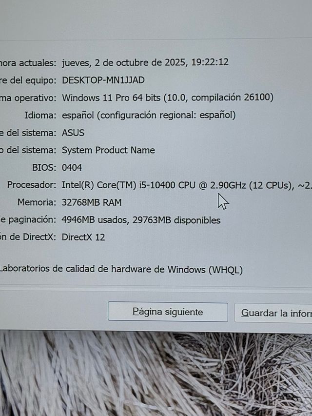 Ordenador Gamer Blanco/Negro