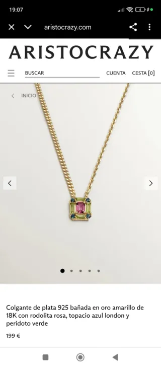 Colgante Aristocrazy Plata Bañada Oro 18K