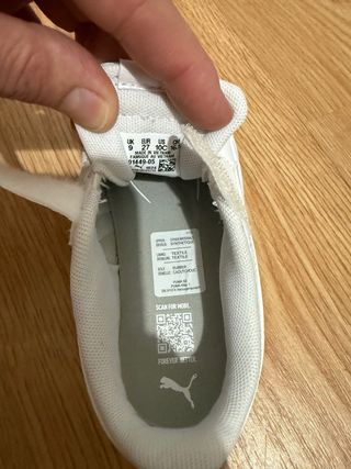 Scarpe bianche Puma unisex per bambini taglia 27