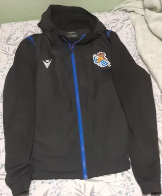 Chándal Macron Negro y Azul Talla L