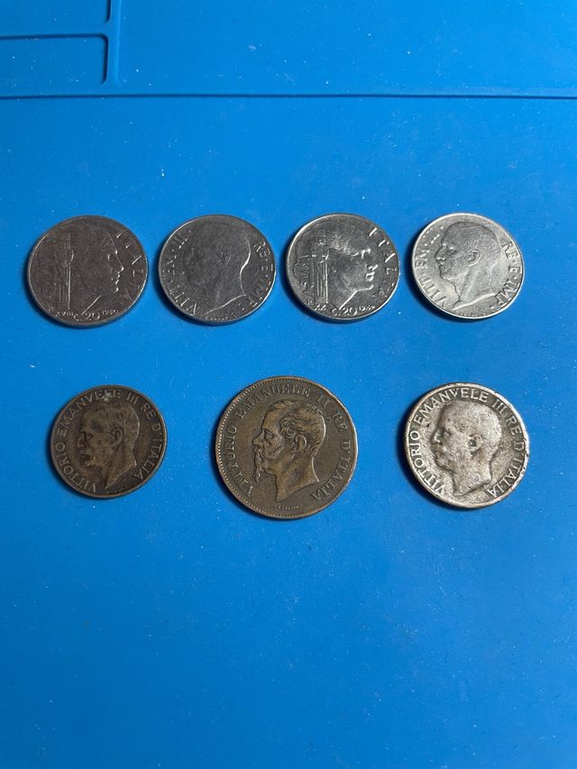 Lotto 7 Monete Antiche 1861-1922