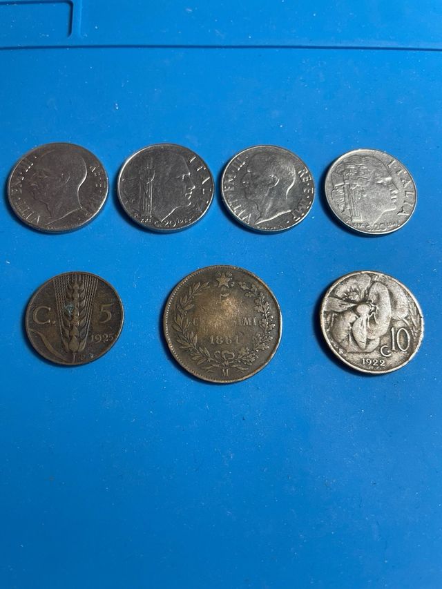 Lotto 7 Monete Antiche 1861-1922