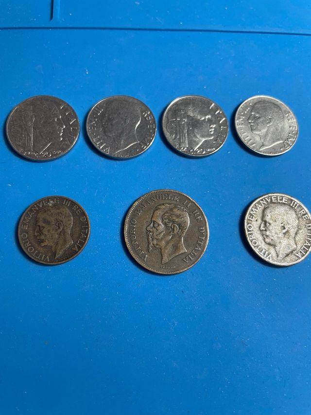 Lotto 7 Monete Antiche 1861-1922