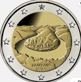 Moneda 2 Euros Alemania 2025 Sarre Saarschleife.