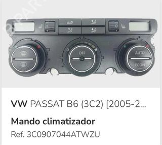 Panel Climatizador VAG