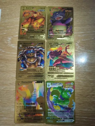 Cartas Pokémon VMAX y GX Doradas