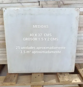 Mármol blanco 40x37 cm lozas suelo