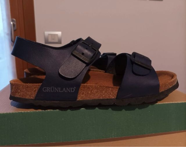 Sandali Ragazzo Blu e Marroni