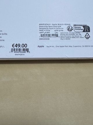 Correa Apple watch 40mm Gris.