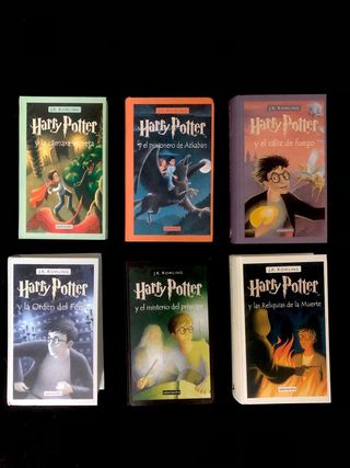 Lote 6 libros HARRY POTTER pasta dura