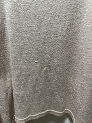 Camiseta larga beige