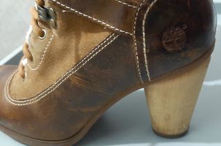 Stivaletti Timberland pelle marrone e beige