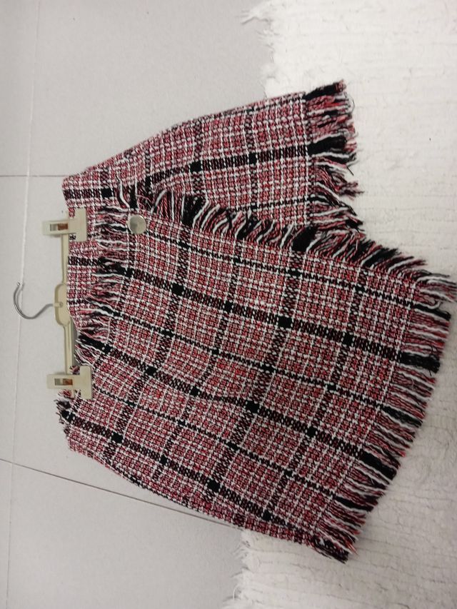 Falda corta cuadros talla 38