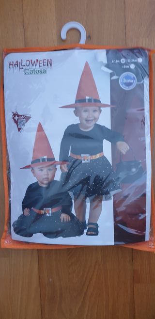 Vestido de bruxa 12 meses