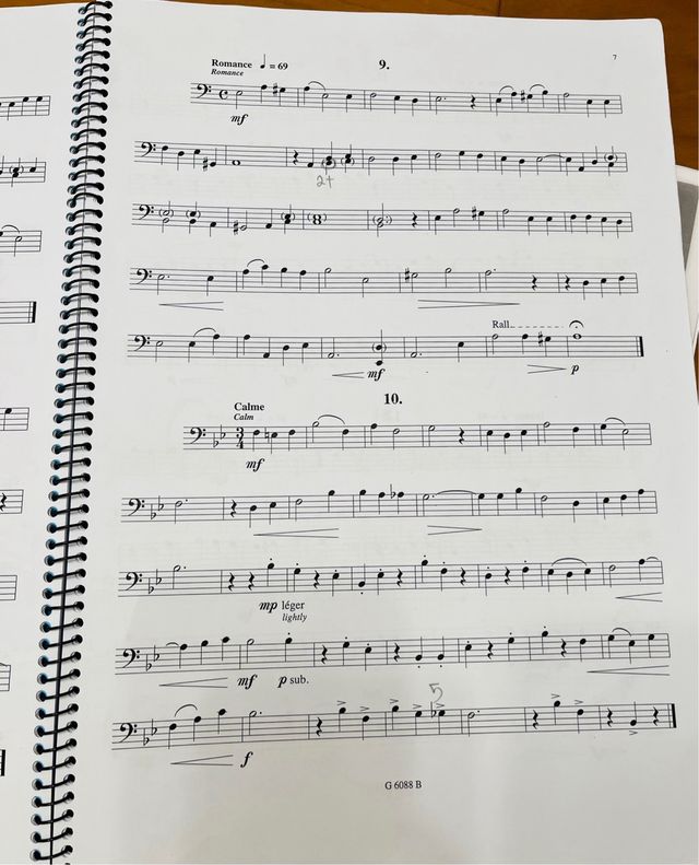 Dosier variado iniciación de partituras trombón 