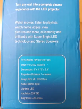 Proyector LED Negro Entertainment