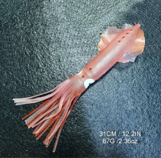 Señuelo calamar grande para currican 31 cm y 67 gr