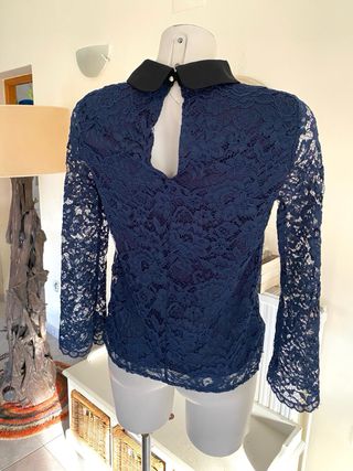 Blusa encaje azul oscuro Formula Jove T.38