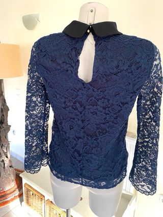 Blusa encaje azul oscuro Formula Jove T.38