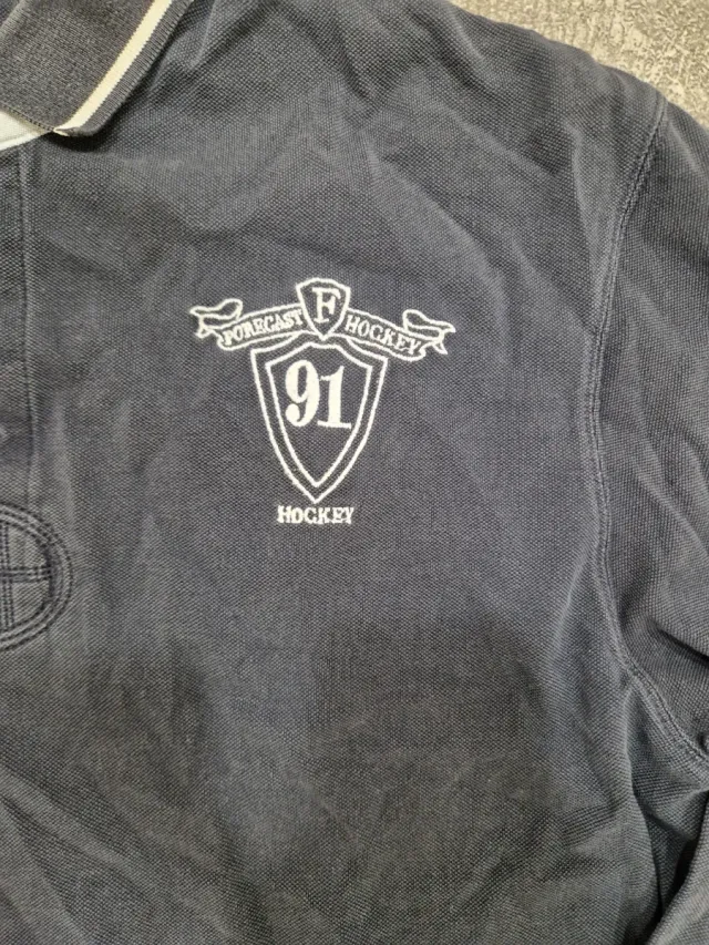 Polo manga larga HOCKEY TEAMWORK azul