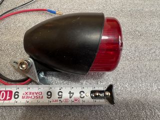 Luz freno y posición moto negra guardabarros