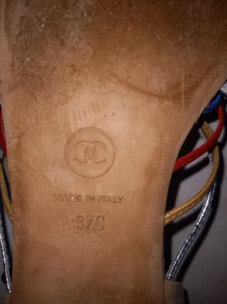 Sandali Chanel Beige Multicolor 37