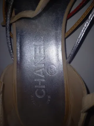 Sandali Chanel Beige Multicolor 37