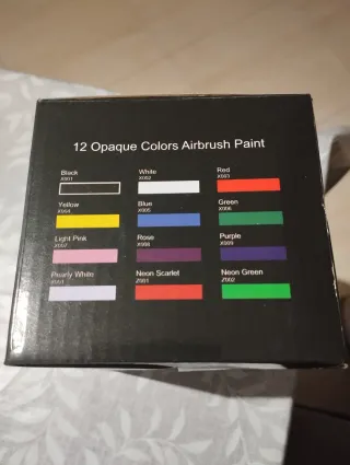 Aerógrafo y pinturas