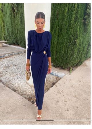 Vestido Almodóvar Azul Marino. nuevo con etiqueta