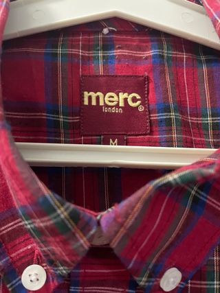 Camisa Merc cuadros roja manga corta