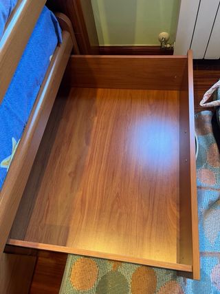 Cama nido de madera con funda de tela